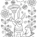 Banban’s Musical Garden Jam Coloring Page