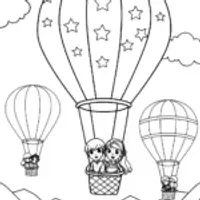 Rainbow High Balloon Festival Coloring Page