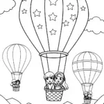 Rainbow High Balloon Festival Coloring Page