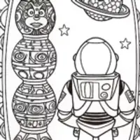 Buzz Lightyear’s Galactic Art Adventure Coloring Page