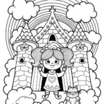 Gabby’s Magical Cloud Castle Coloring Page