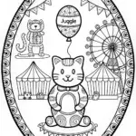 Juggle’s Carnival Adventure Coloring Page