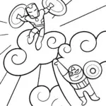 Iron Man and Captain America Coloring Page