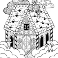 Gingerbread House Coloring Page
