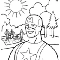Captain America’s Community Unity Day Coloring Page