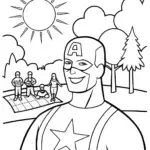 Captain America’s Community Unity Day Coloring Page