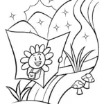 Flower Explorers’ Quest Coloring Page