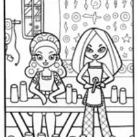 Bratz Fashionistas Crafting in Their Studio