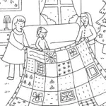 Christmas Quilt of Joy Coloring Page