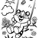 Rainbow Friends in the Garden of Giggles Coloring Page
