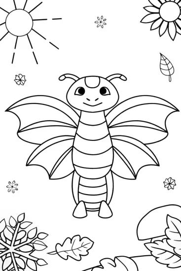 A coloring page of Giratina and Seasonal Pokémon Coloring Page