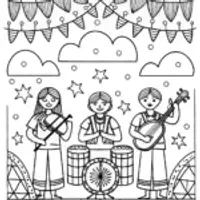 Rainbow High Music Festival Coloring Page
