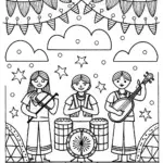 Rainbow High Music Festival Coloring Page