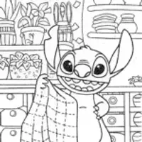 Stitch’s Crafty Adventure Coloring Page