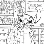Stitch’s Crafty Adventure Coloring Page
