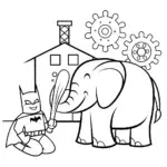 Batman and the Mechanical Menagerie Coloring Page