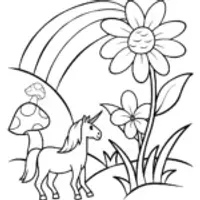 Rainbow Friends’ Magic Garden Adventure Coloring Page