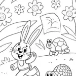 Banban’s joyful garden dash coloring page