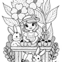 Strawberry Shortcake’s Berry Garden Workshop Coloring Page