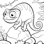 Lightning Lizard Leap Coloring Page