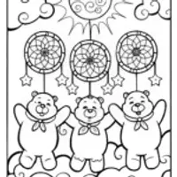 Care Bears’ Dreamy Cloud Workshop Coloring Page