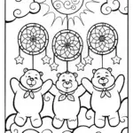 Care Bears’ Dreamy Cloud Workshop Coloring Page
