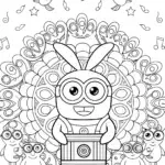 Minion’s Magical Music Box Adventure Coloring Page