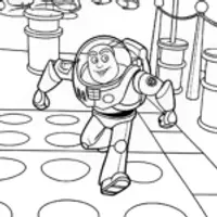 Buzz Lightyear’s Alien Adventure Race Coloring Page