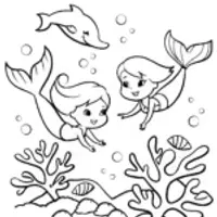 Bratz Dolls Under the Sea Adventure Coloring Page