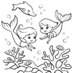 Bratz Dolls Under the Sea Adventure Coloring Page