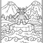 The Legendary Dance of the Elements Coloring Page