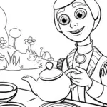 Buzz Lightyear’s Galactic Tea Party Coloring Page