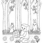 Creeper’s Enchanted Treasure Hunt Coloring Page