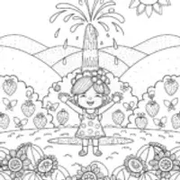 Strawberry Shortcake’s Berry Splash Celebration Coloring Page