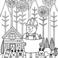 Bowser the Builder Coloring Page