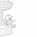 Super Sonic riding a time carousel