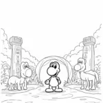 Yoshi in a desert oasis