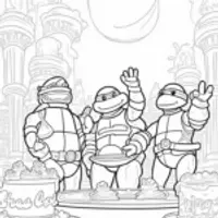 Teenage Mutant Ninja Turtles baking