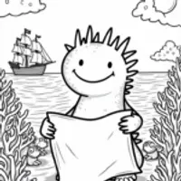Axolotl’s treasure hunt adventure