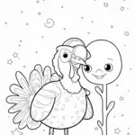 Turkey exploring a cosmic garden