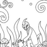 Venom gardening in a magical garden