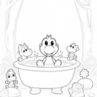 Yoshi’s bubble bath adventure