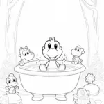 Yoshi’s bubble bath adventure