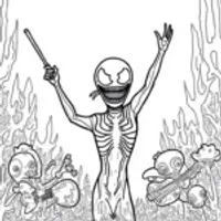 Venom conducts an underwater concert