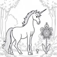 Unicorn discovering a time machine