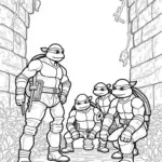 TMNT exploring ancient ruins