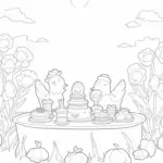 Birds celebrating Thanksgiving