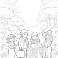 Kids discovering a time capsule