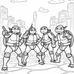Teenage Mutant Ninja Turtles battle