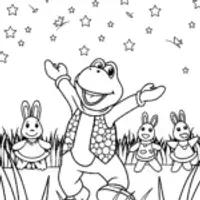 Yoshi’s dance party in the meadow